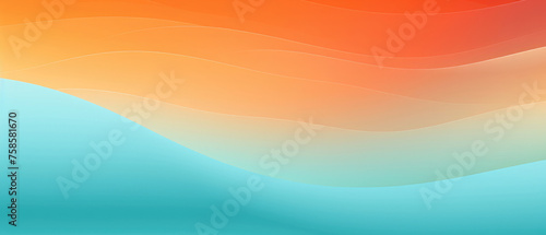 Gradient Smooth Curve waves Background with Blue Orange bright Colors created with Generative AI Technology