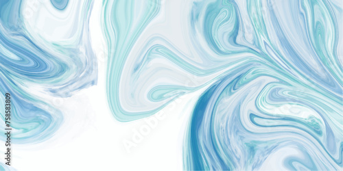Abstract background of mixed shades of colorful nail polish with a marble pattern. Creative background colorful blue liquid paint. Bright and shinny blue background for any graphics design.