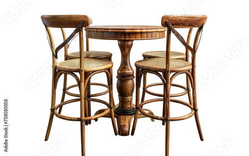 Konstfotografi Arrangement of Tables and Chairs isolated on transparent Background