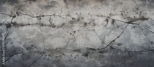 A detailed shot of a weathered, grey concrete wall revealing cracks and texture, making for a compelling subject in monochrome photography