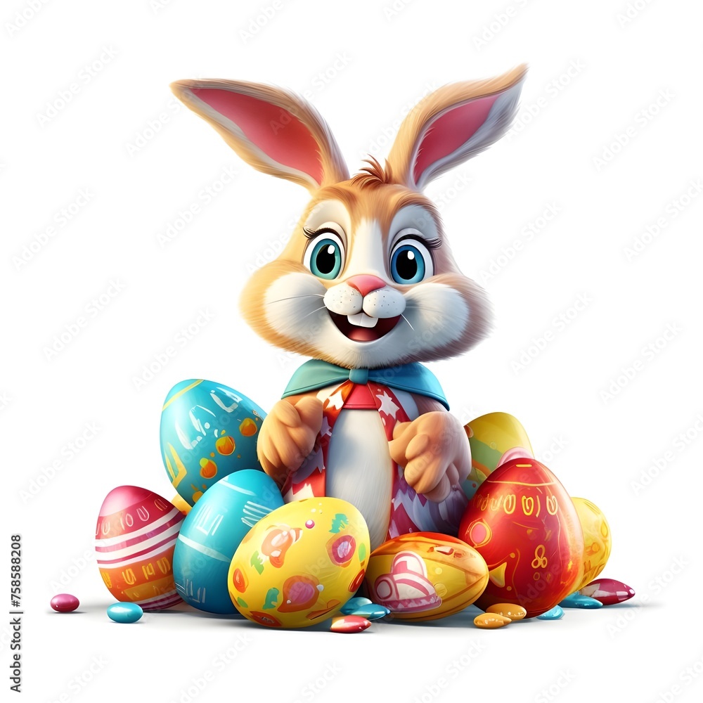 easter bunny with eggs easter bunny with eggs