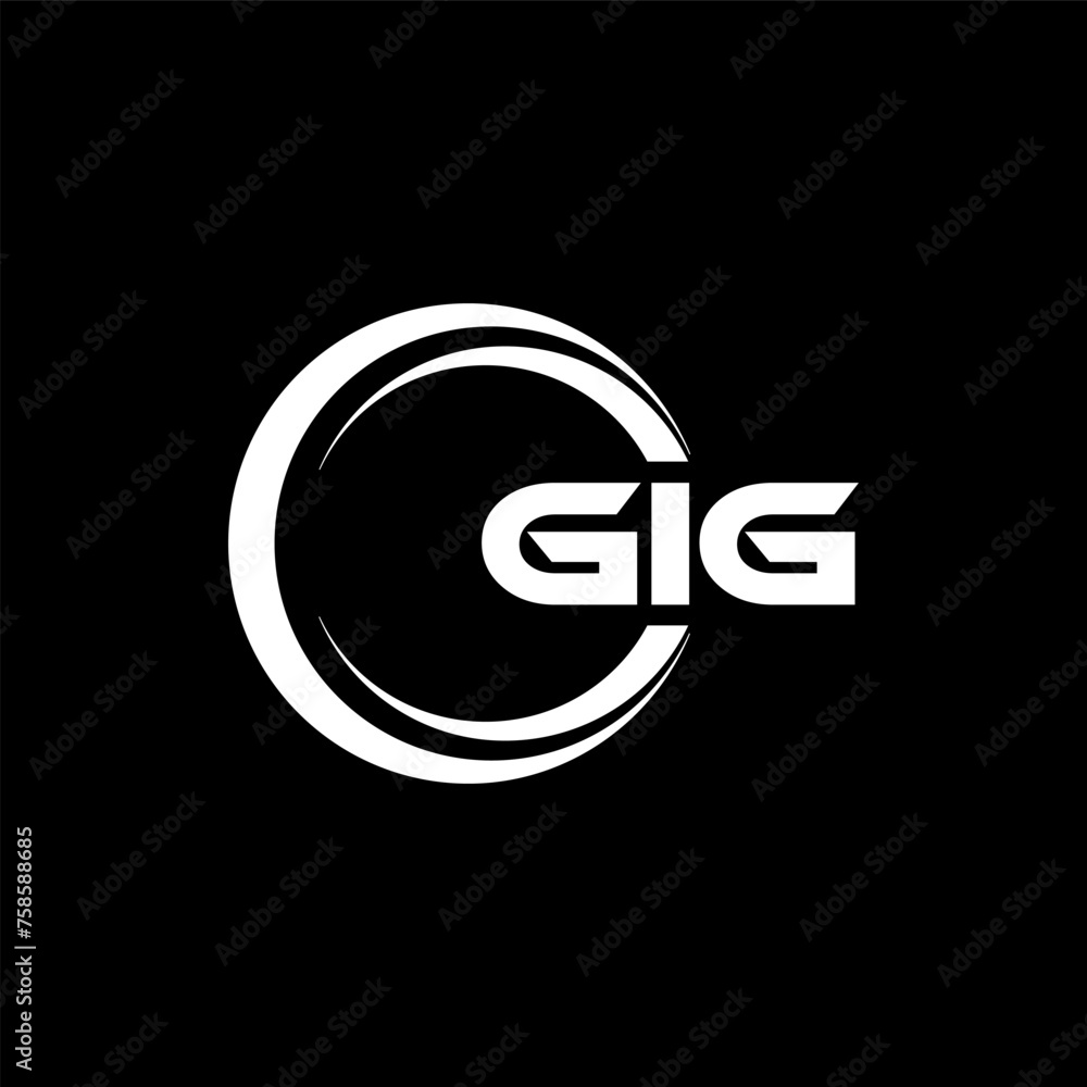 GIG letter logo design with black background in illustrator, cube logo, vector logo, modern alphabet font overlap style. calligraphy designs for logo, Poster, Invitation, etc. GIG letter logo design with black background in illustrator, cube logo, vector logo, modern alphabet font overlap style. calligraphy designs for logo, Poster, Invitation, etc.