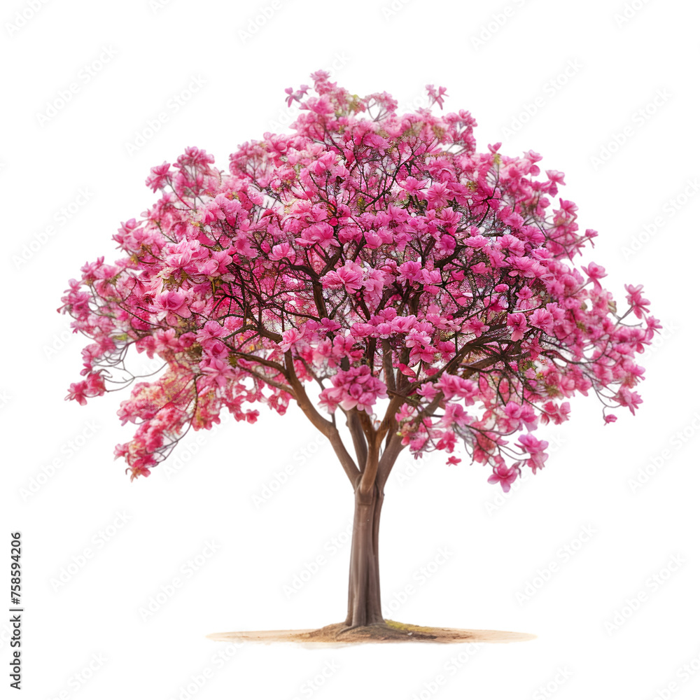 Obraz premium Silk Floss Tree tree on isolated background