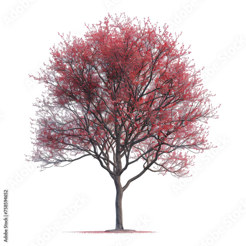 Red Cedar tree on isolated background photo