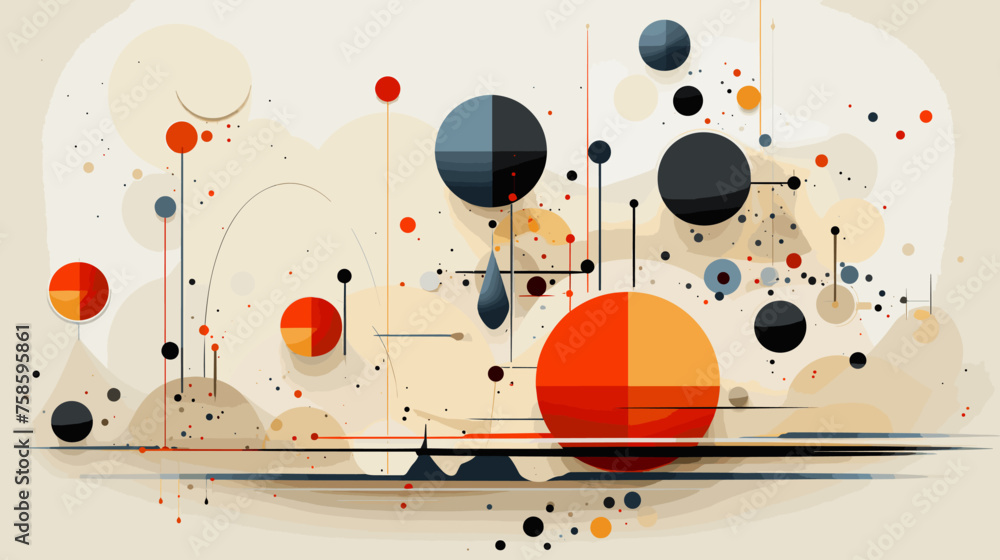 Flat vector illustration of a geometric pattern. Flat vector illustration of a geometric pattern.