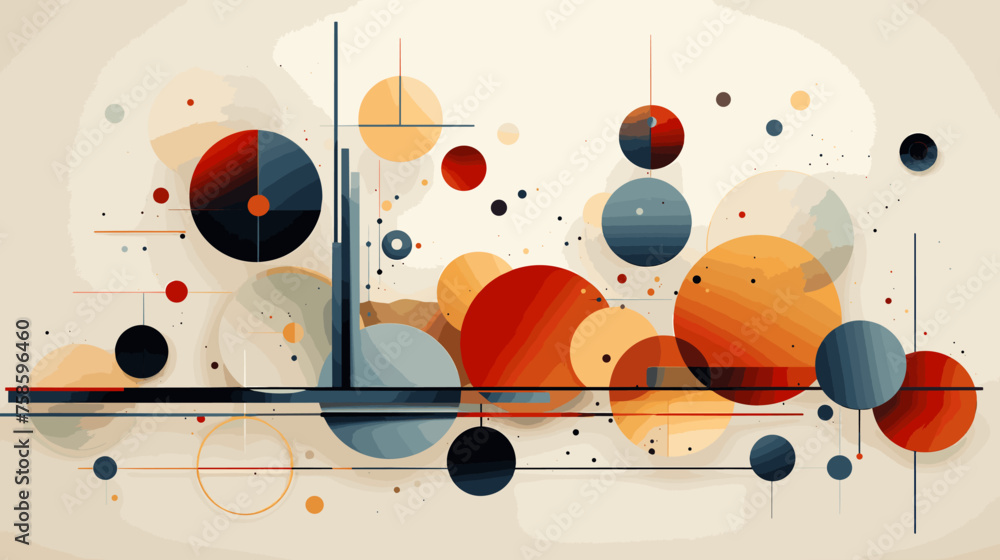Flat vector illustration of a geometric pattern. Flat vector illustration of a geometric pattern.