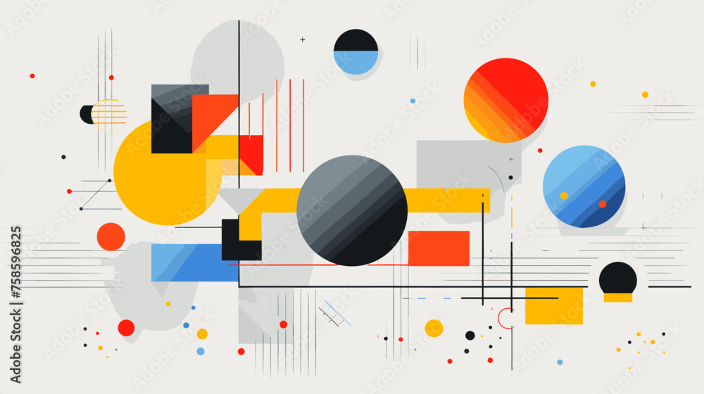 Obraz premium Flat vector illustration of a geometric pattern.