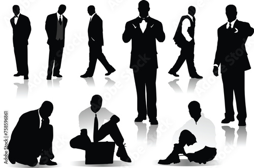 Handsome  men  silhouettes