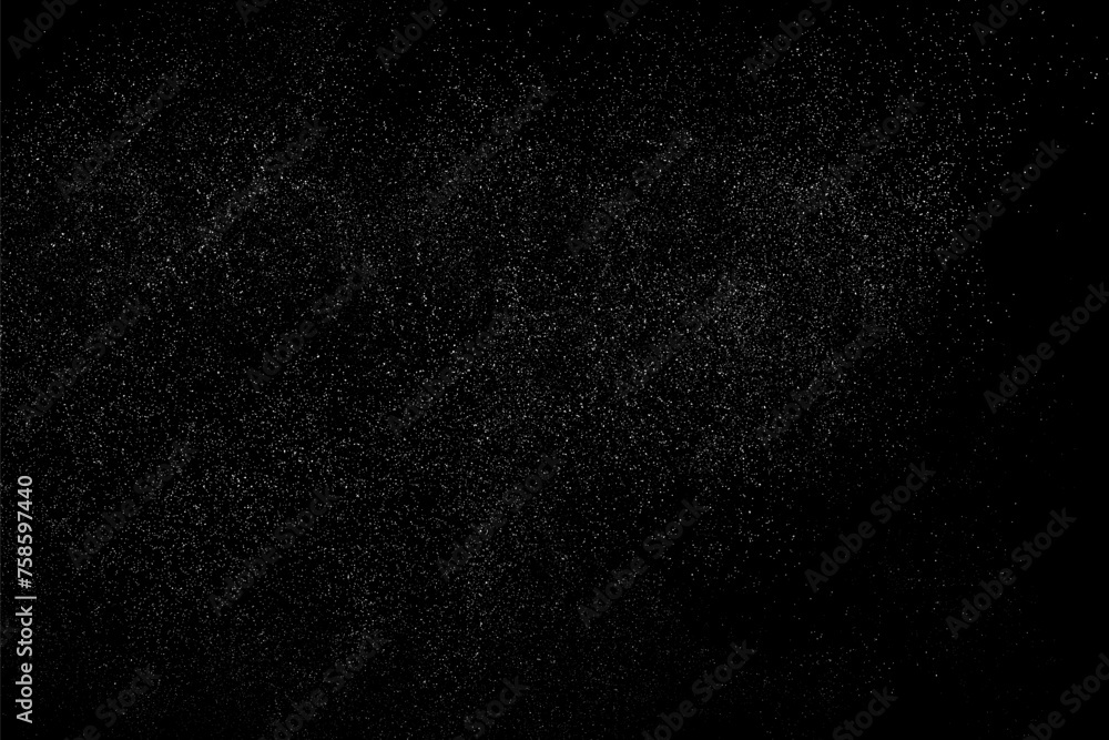 White grainy texture. Abstract dust overlay. Grain noise. White explosion on black background. Splash light realistic effect. Vector illustration, eps 10. White grainy texture. Abstract dust overlay. Grain noise. White explosion on black background. Splash light realistic effect. Vector illustration, eps 10.