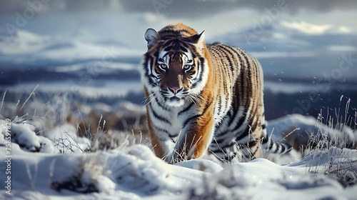 A wild mountain tiger