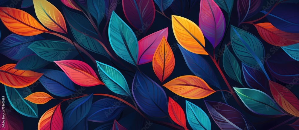 Abstract floral leaves design for social media, cover, fabric, and interior decor. Abstract floral leaves design for social media, cover, fabric, and interior decor.