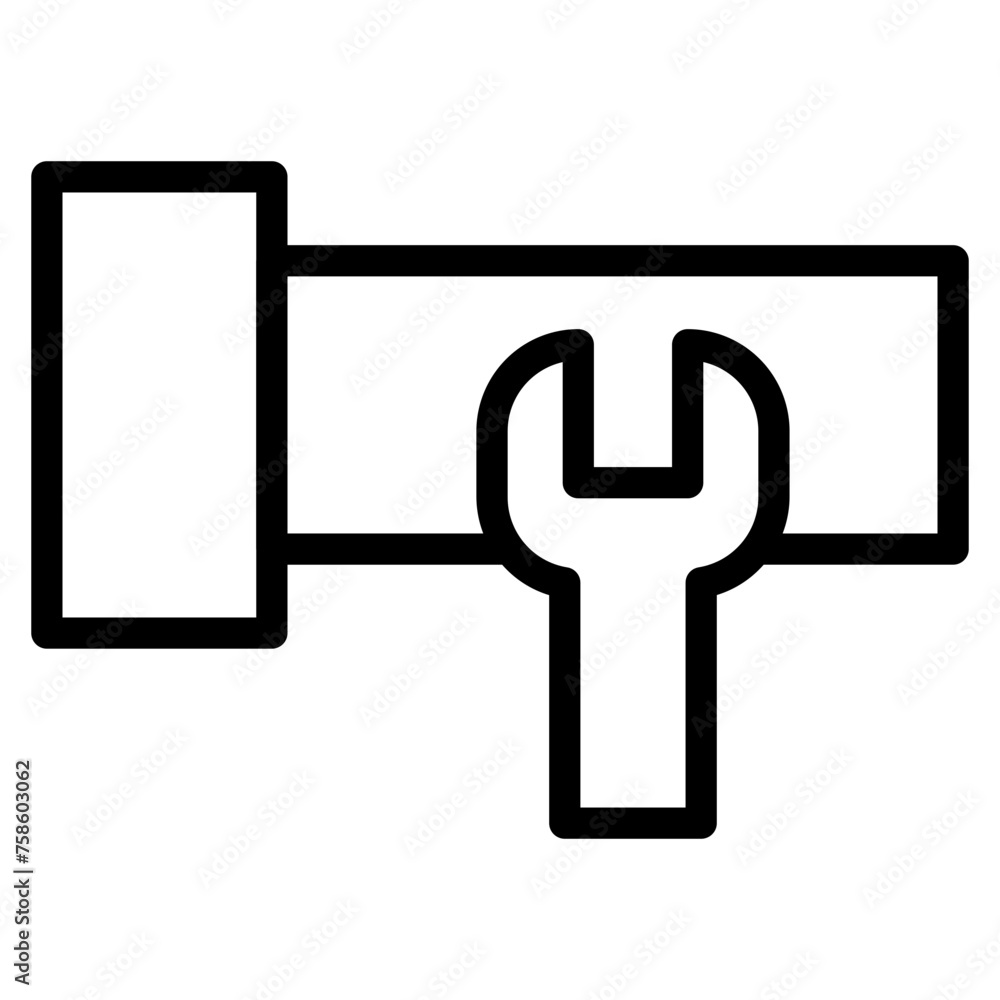 plumber line icon plumber line icon