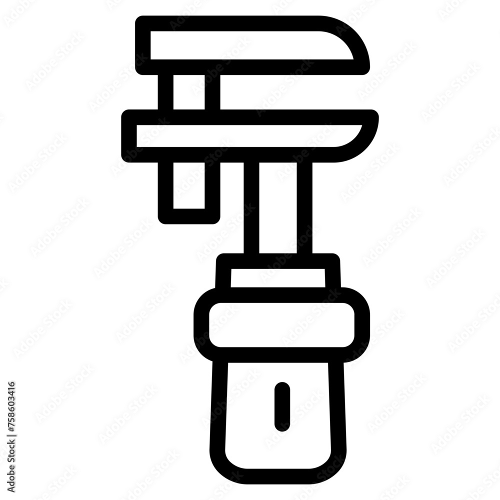 plumber line icon plumber line icon