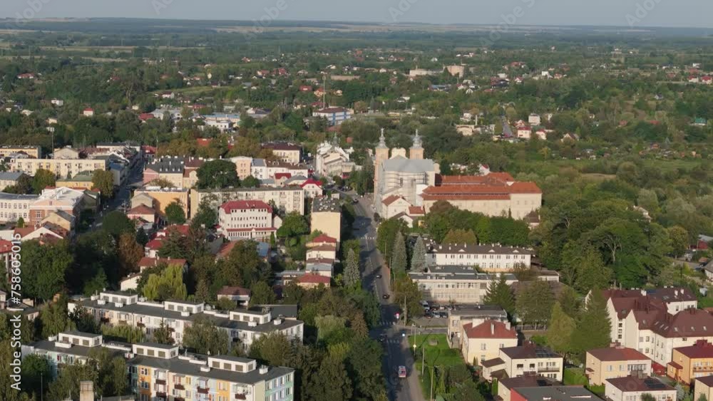 Beautiful Landscape Church Krasnystaw Aerial View Poland Beautiful Landscape Church Krasnystaw Aerial View Poland