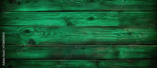 A closeup image showcasing a green wooden wall with intricate patterns. The shades of green, aqua, and electric blue create a symmetrical design resembling terrestrial plant shapes