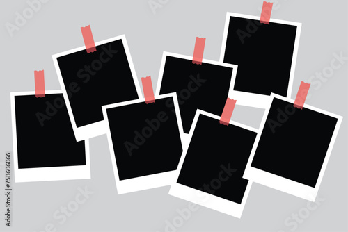 Wallpaper Mural 7 photo collage template. vector illustration, new collections Torontodigital.ca