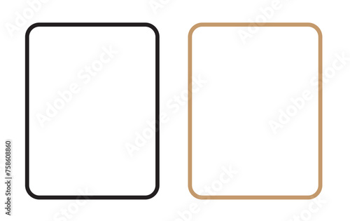 New design of tablet in trendy thin frame style isolated. Empty screen concept. Vector illustration