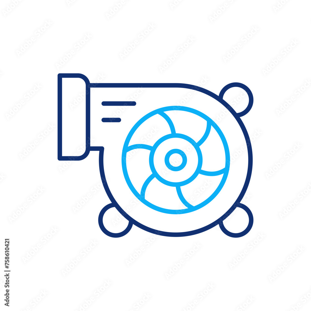 Turbo charger icon. Vector illustration. Editable stroke. Turbo charger icon. Vector illustration. Editable stroke.