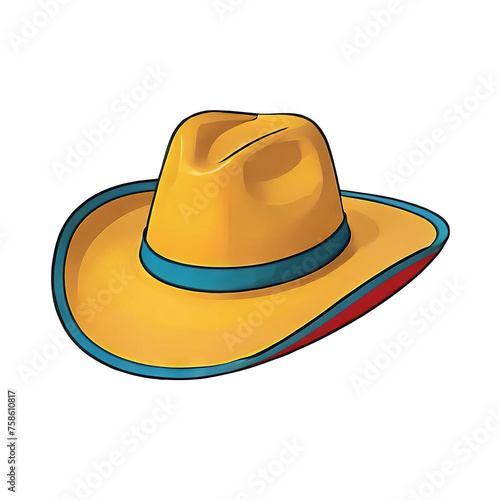 Sombrero Hand Drawn Cartoon Style Illustration