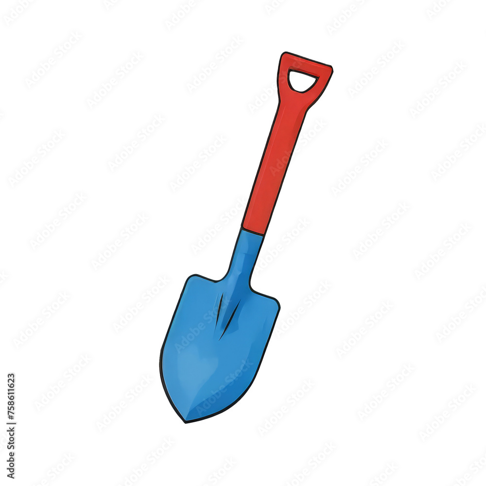 Shovel Hand Drawn Cartoon Style Illustration Shovel Hand Drawn Cartoon Style Illustration