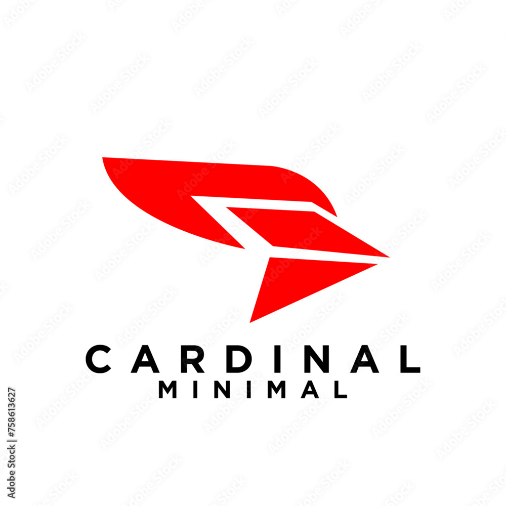 cardinal bird logo icon vector illustration cardinal bird logo icon vector illustration