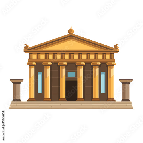 Ancient greek building icon image vector illustration