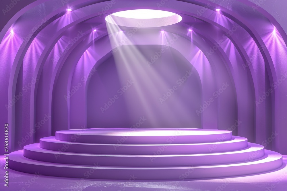 Obraz premium A stage with a spotlight shining on it