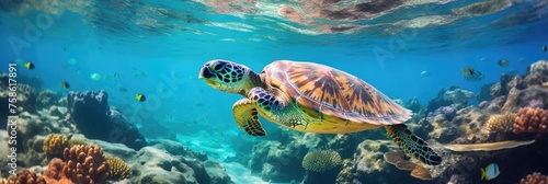 photo of Sea turtle in the Galapagos island © Natalia