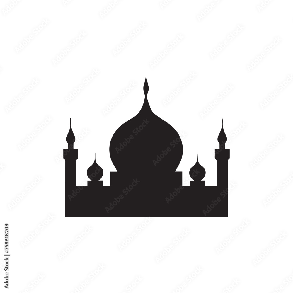 Mosque icon vector illustration design template. vector illustration.