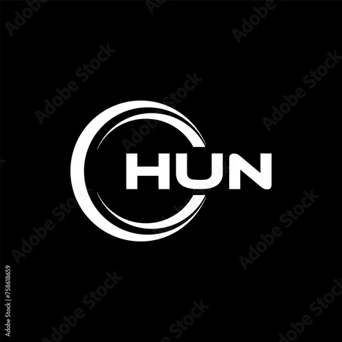 HUN Letter Logo Design, Inspiration for a Unique Identity. Modern Elegance and Creative Design. Watermark Your Success with the Striking this Logo.