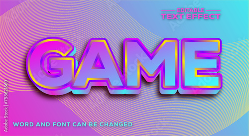Game 3d text effect