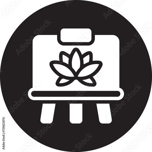 art therapy glyph icon
