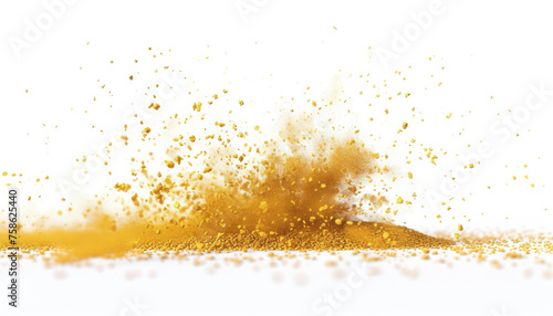 Shimmering Gold Particle Splash Art
