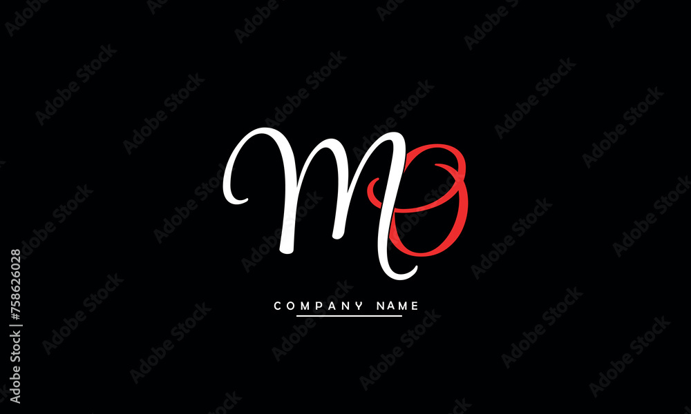 MO, OM, M, O Abstract Letters Logo Monogram MO, OM, M, O Abstract Letters Logo Monogram