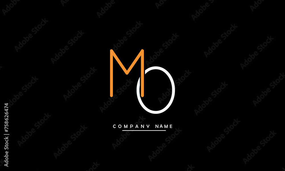 MO, OM, M, O Abstract Letters Logo Monogram MO, OM, M, O Abstract Letters Logo Monogram