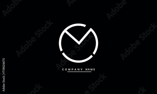 MO, OM, M, O Abstract Letters Logo Monogram
