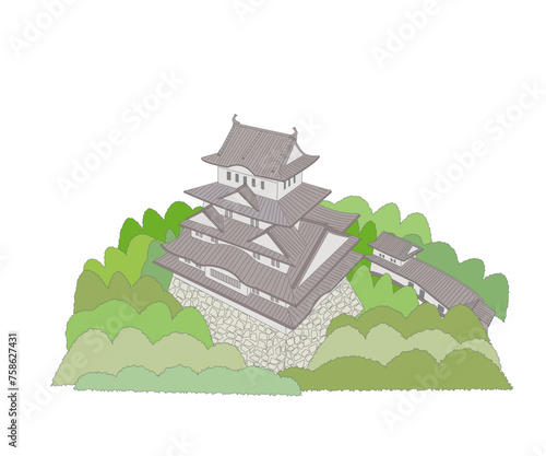 上から見た姫路城　世界遺産