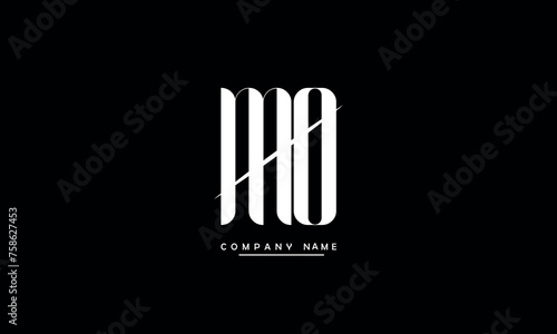 MO, OM, M, O Abstract Letters Logo Monogram