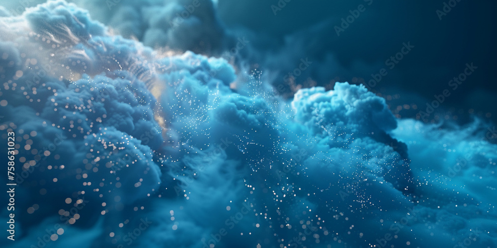 Light dust blue particles illustration background magic effect abstract glitter texture light dust blue particles .Blue Smoke Wallpaper Smoke Background Smoke Effects Background Smoke  .