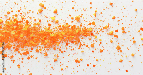 Abstract Orange and Black Particle Burst
