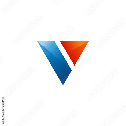 Free Download Letter V Logo Design Icon Vector Template Abstract Colorful Modern - GFXLoad