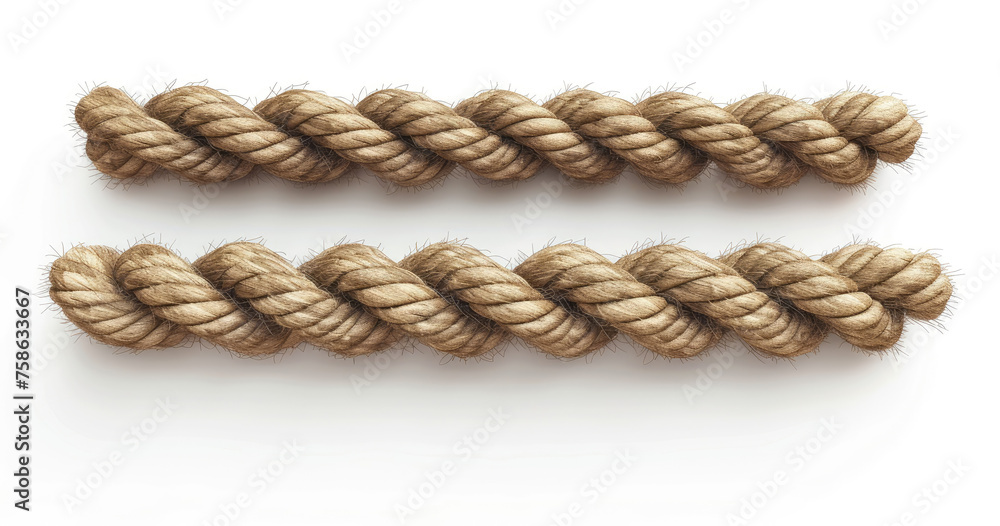 Natural Fiber Rope Coiled Close-Up
