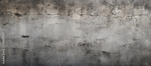 A detailed monochrome close up of a gray concrete wall texture, capturing the rough surface and intricate patterns in high resolution
