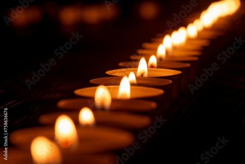 Lighting a candle in memory of someone is a simple lit candles in memory of those who have passed away