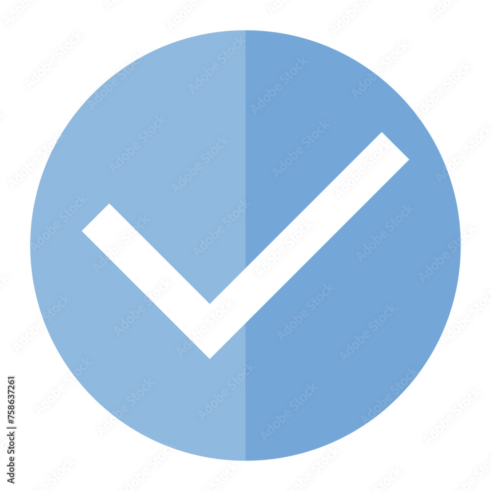 Premium Blue Check Mark Sign Vector, Verification mark Premium Blue Check Mark Sign Vector, Verification mark