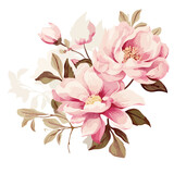 Elegant Flower Clipart Clipart isolated on white background