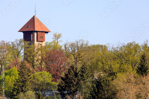 Alter Wasserturm auf dem Burgberg in der Mittelfränkischen Stadt Erlangen