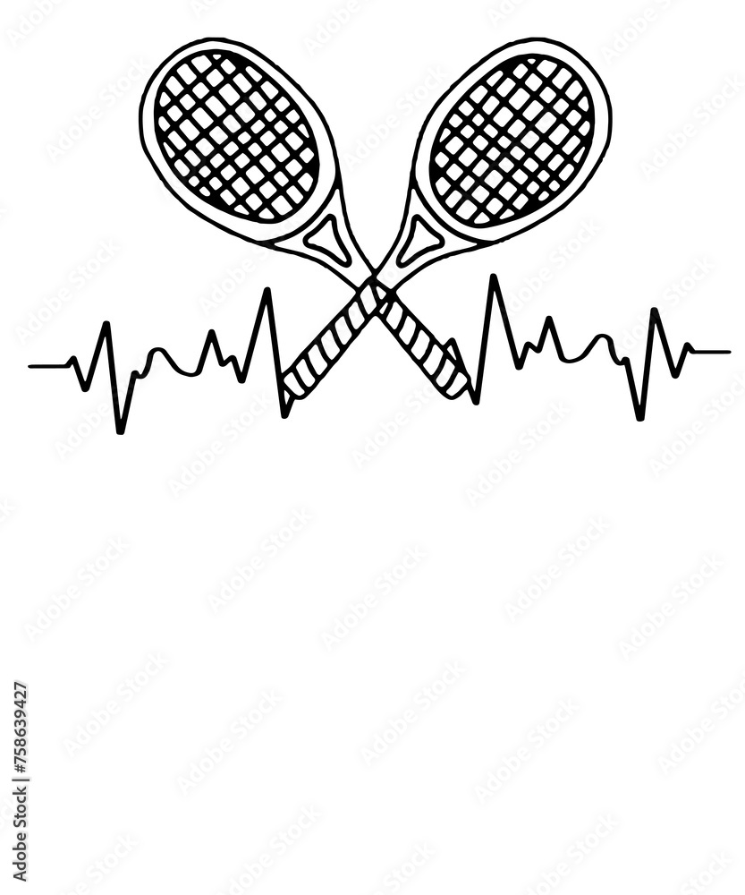 Tennis Heartbeat Ekg Png Design, Tennis Ekg, Nurse, Shirt Design 