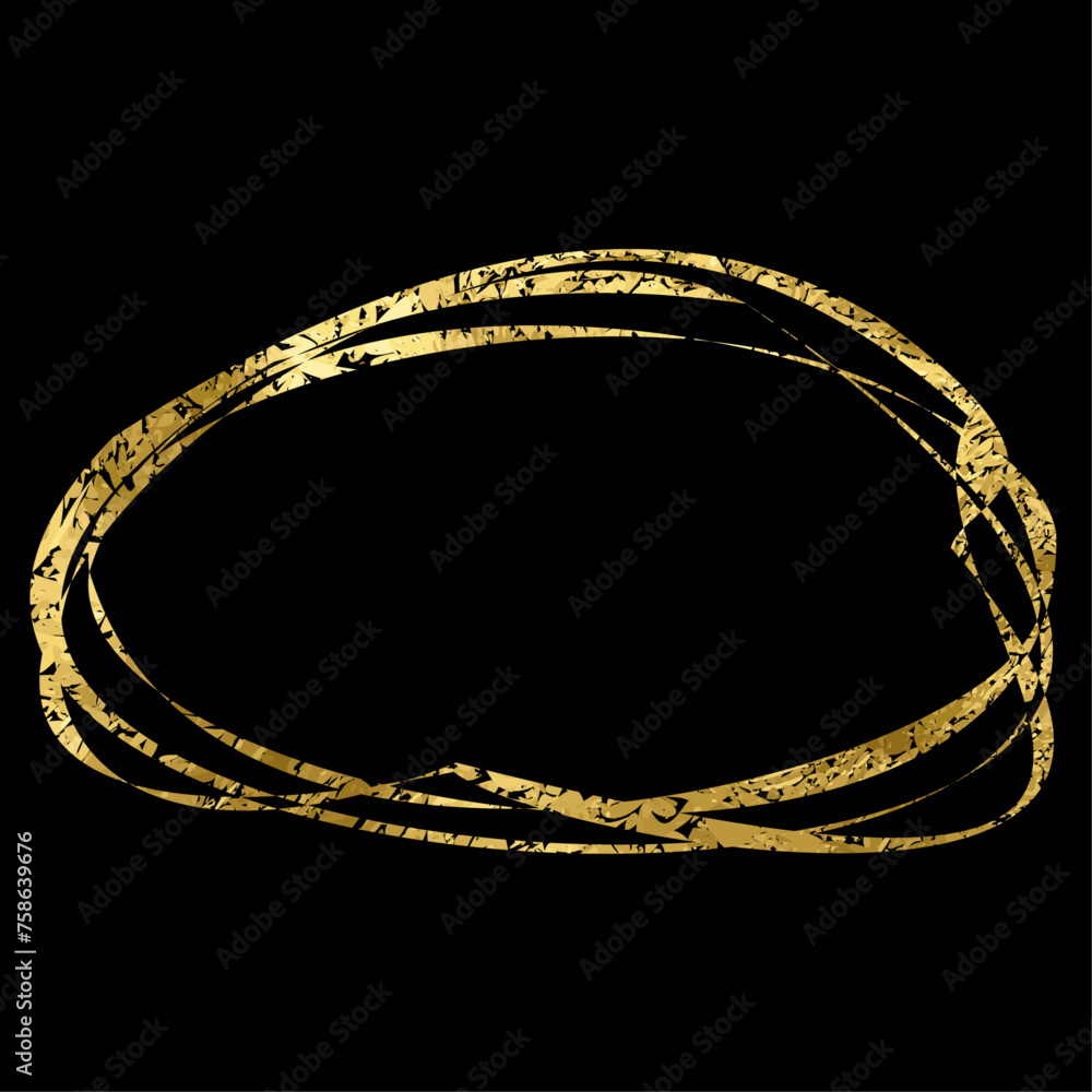 Vetor de Gold glitter circle with glittering dust and shimmery ...