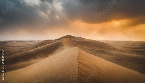 Tall symmetrical sand dunes scene from a movie, dramatic sunset, landscape, cinematic, sands